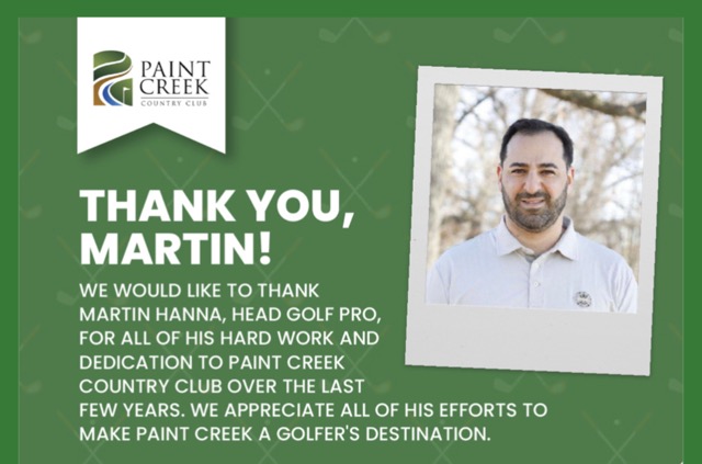 Paint Creek 
Thank You Martin 
